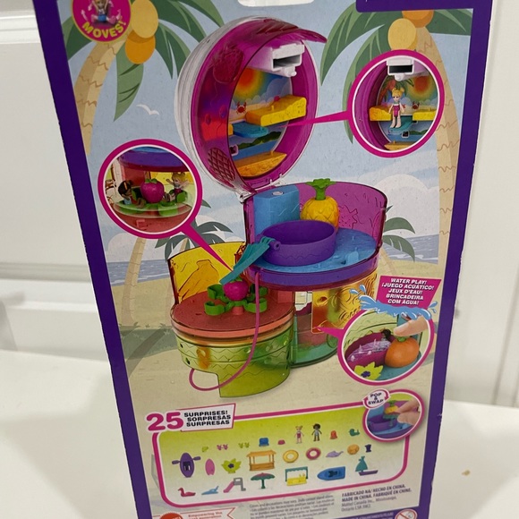 Polly Pocket Spin ‘n Surprise Playset, Tropical Smoothie Waterpark Theme - Picture 2 of 3
